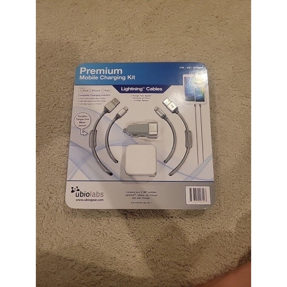 New Premium Mobile charging kit 1079889 For Apple Products (iPod, iPhone, iPad)